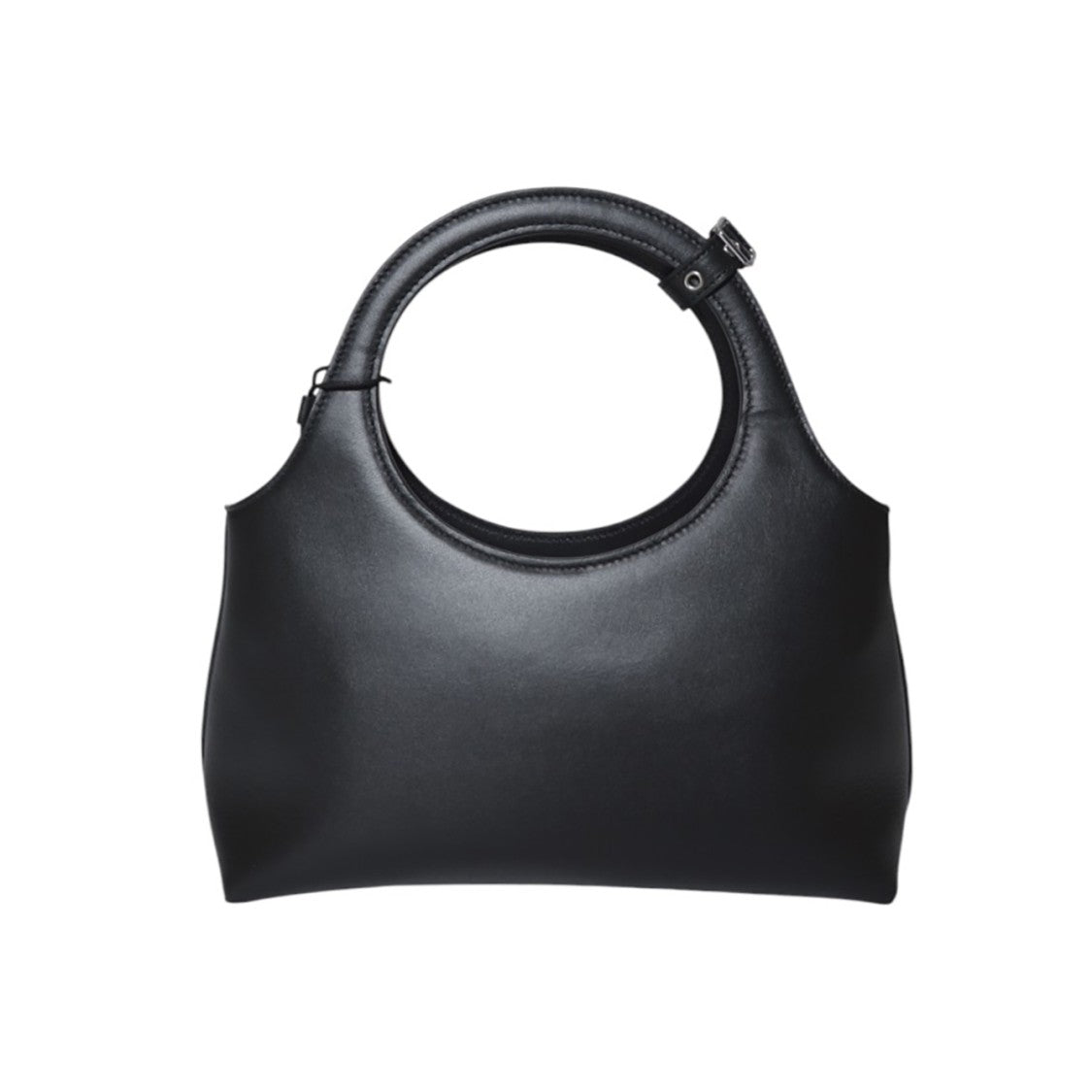 Courrèges Semi-Rigid Black Calf Leather Handbag