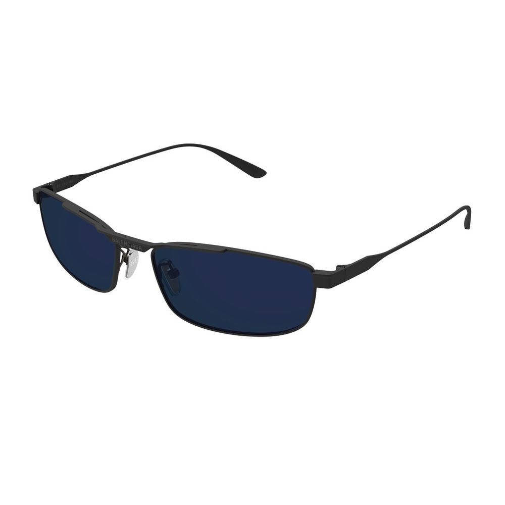 Balenciaga Bb0451s Tag 3.0 Linea Everyday Matte Gray Metal Rectangular Sunglasses