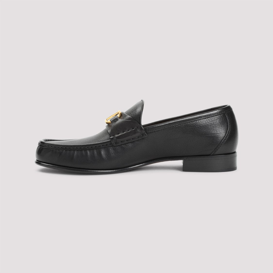 Valentino Elegant Black Leather Loafers