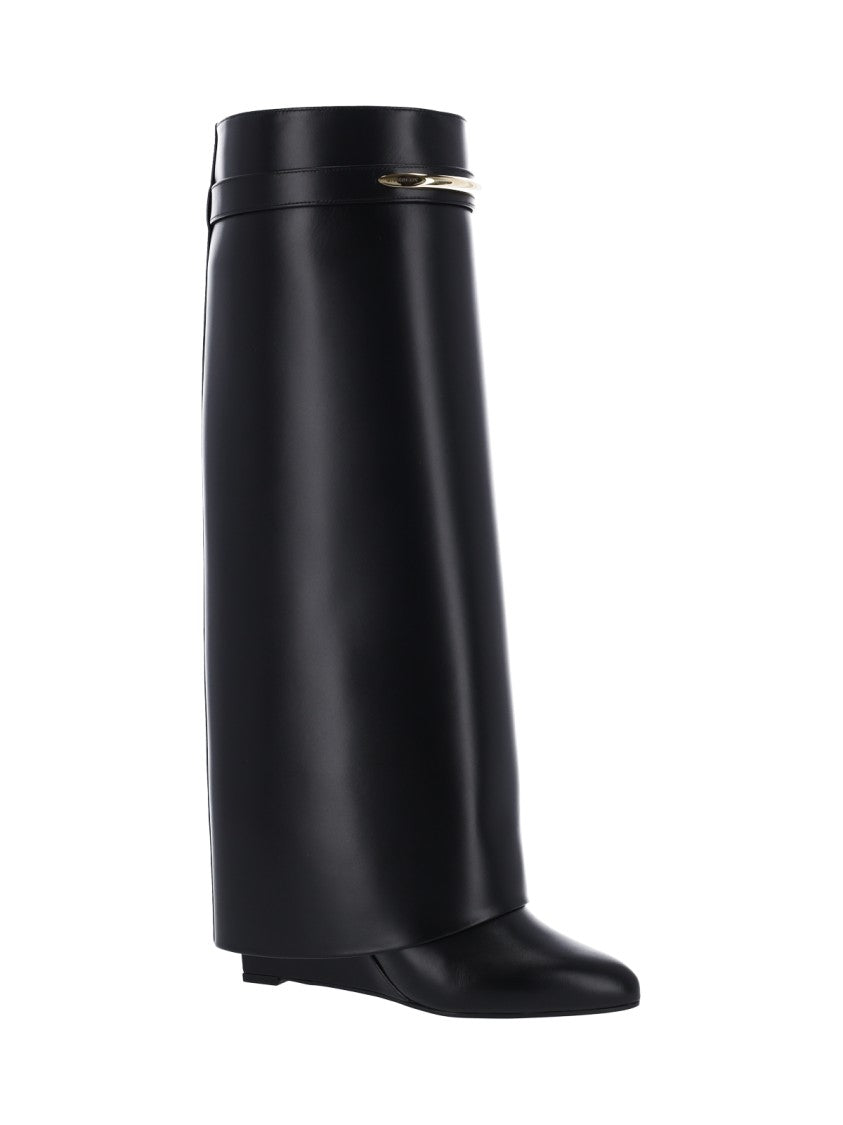 Givenchy Black Shark Pinch Calfskin Boots