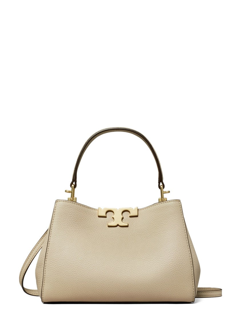 Tory Burch Pebbled Leather Mini Satchel With Polished Metal Logo