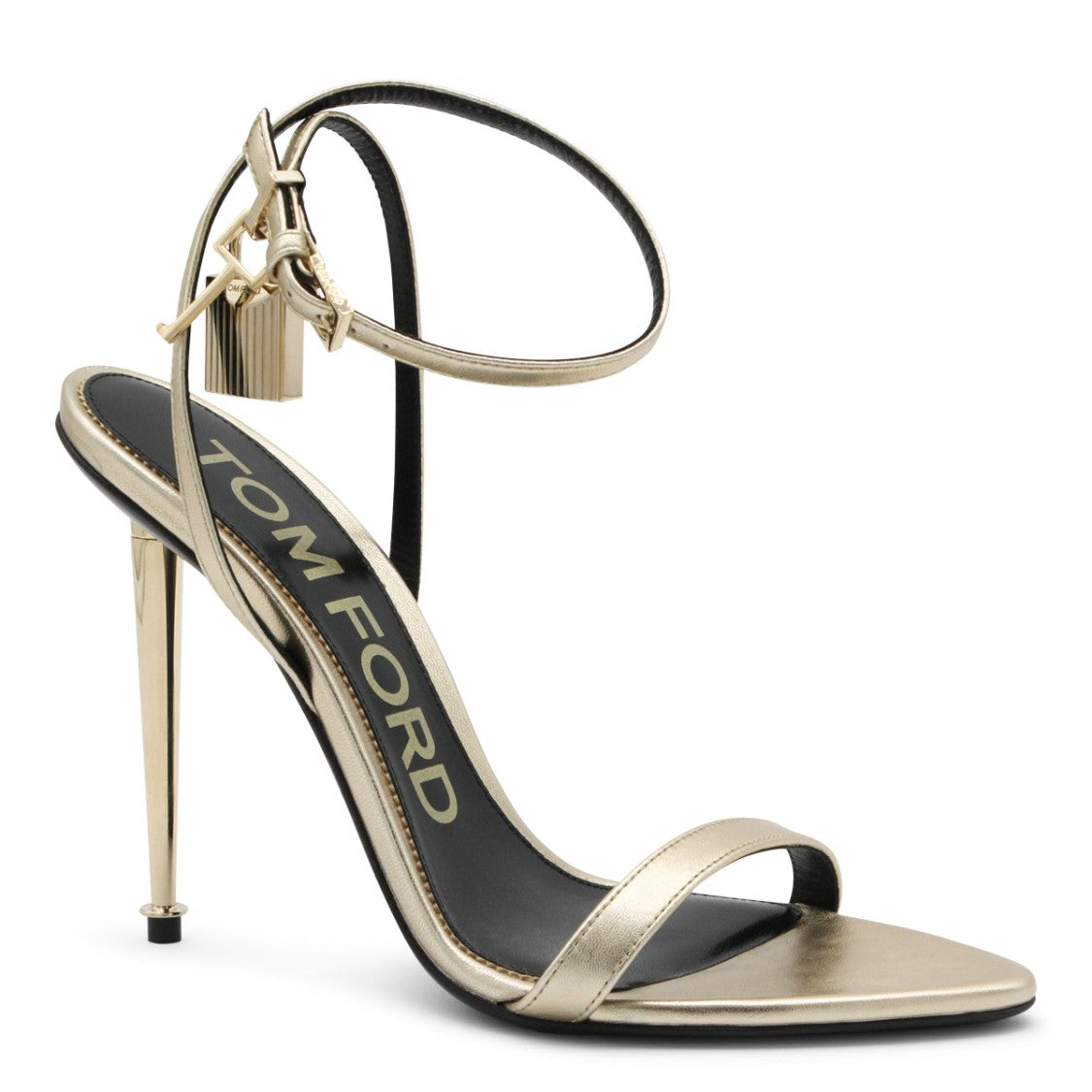 Tom Ford Gold Leather Stiletto Sandals