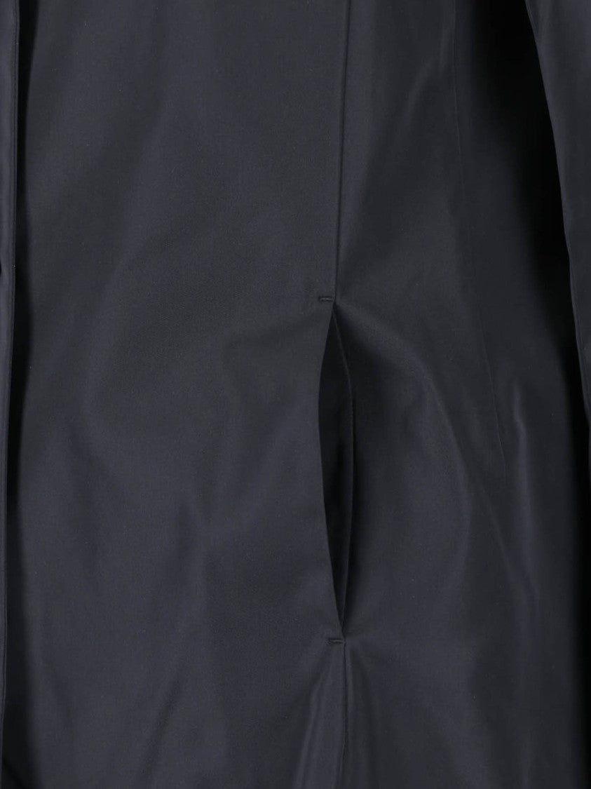 Jil Sander Technical Fabric Black Jacket With Classic Notch Lapels