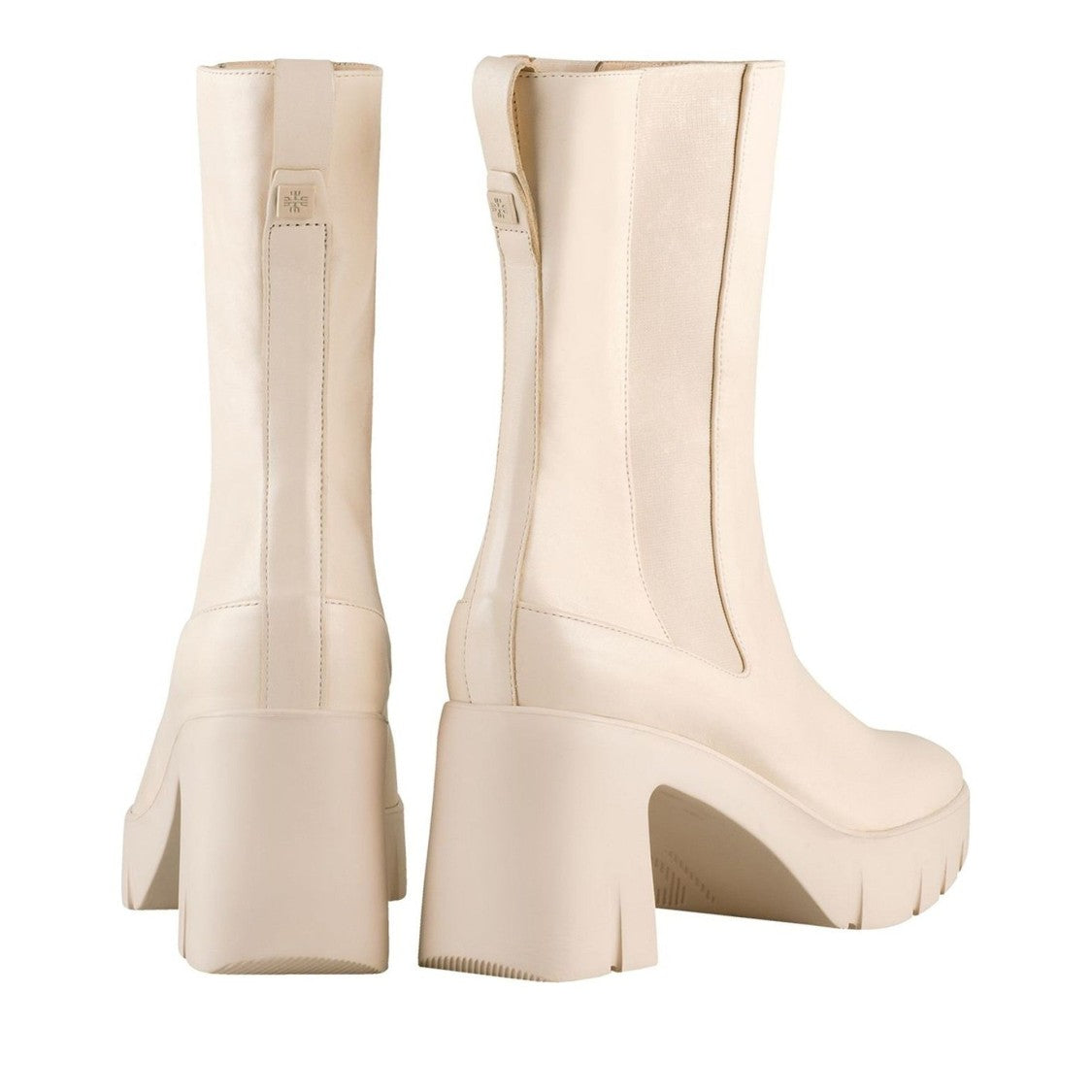 Högl Beige Discovery Elastic Side Leather Ankle Boots