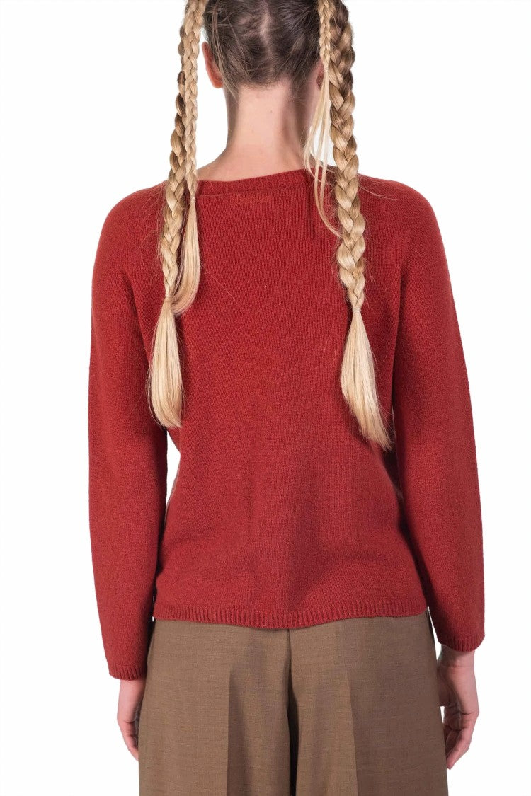 Max Mara Classic Round Neck Cashmere Blend Sweater