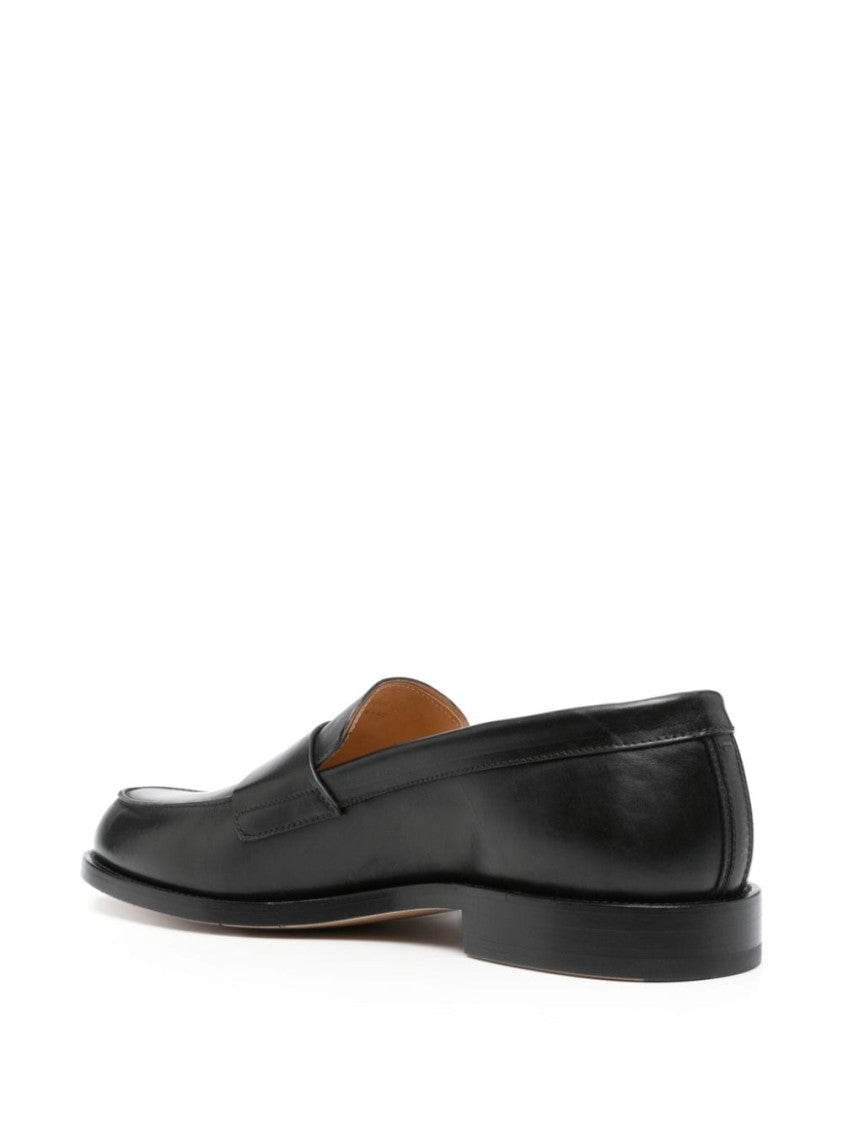 Premiata Penny Slot Black Calf Leather Flat Shoes