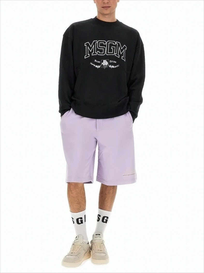 Msgm Relaxed Fit Long-Sleeve T-Shirt With Bold Graphic Print