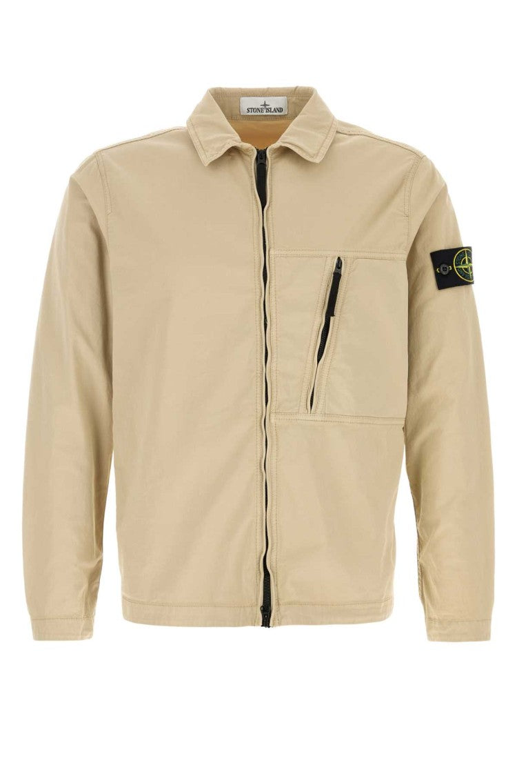 Stone Island Sand Stretch Cotton Jacket