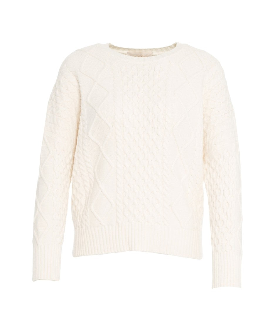 Kaos Maglione Con Motivo A Trecce