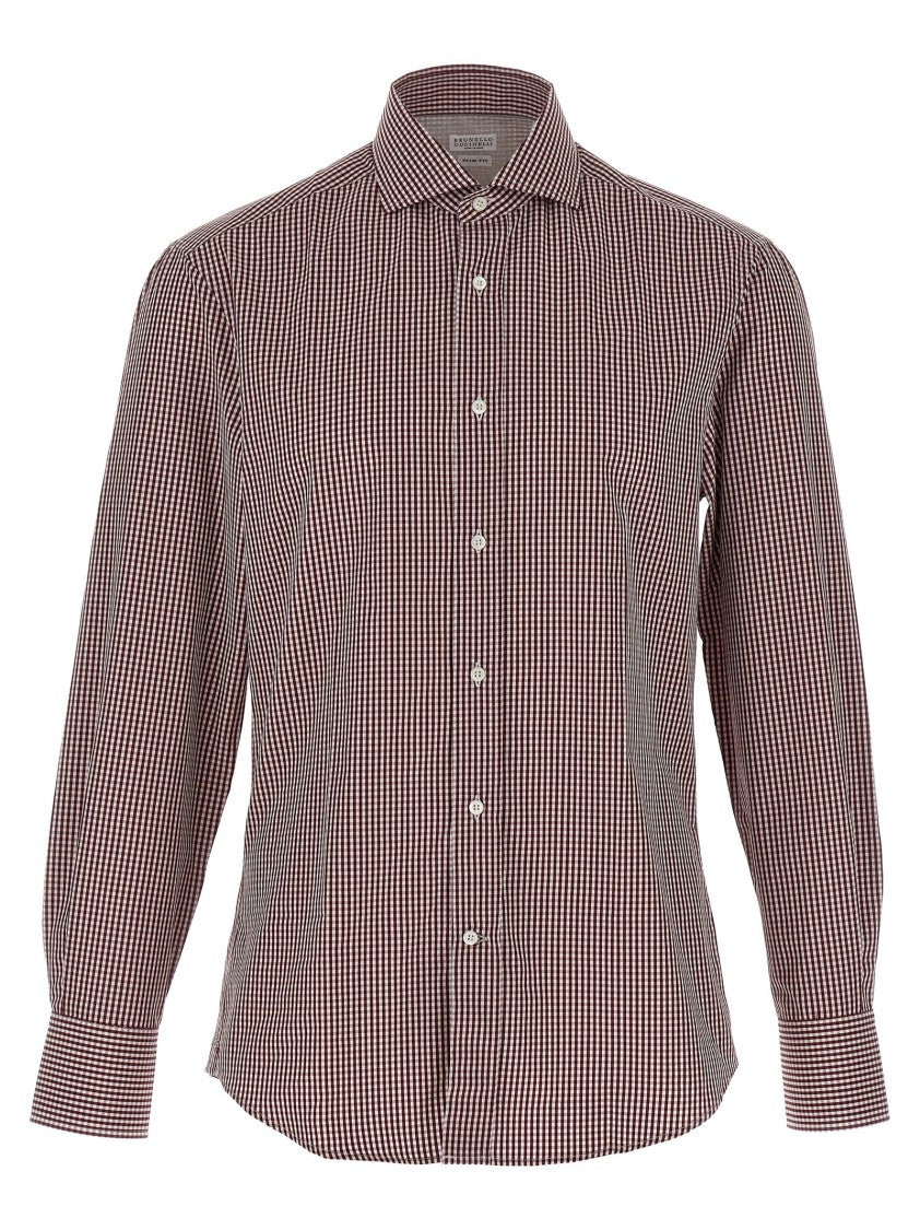 Brunello Cucinelli Slim-Fit Cotton Check Shirt