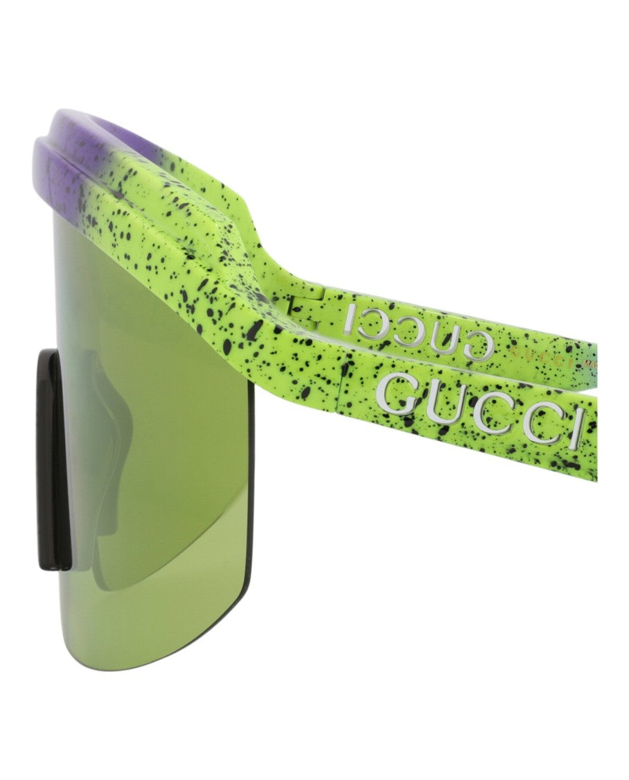 Gucci Shield-Frame Injection Sunglasses