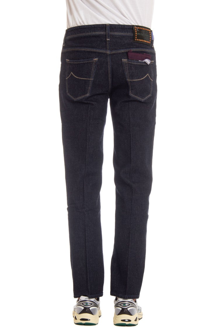 Jacob Cohen Dark Wash Cavallino & Ambre Label Jeans