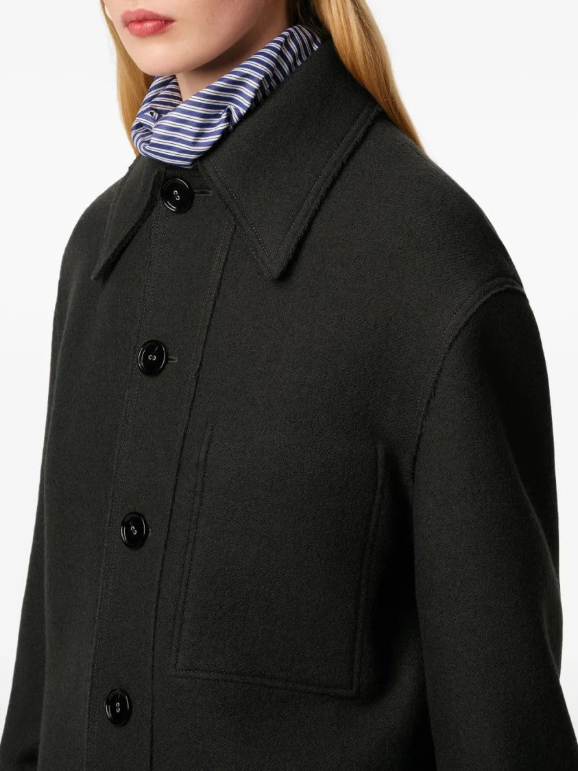 Ami Button-Up Wool Jacket