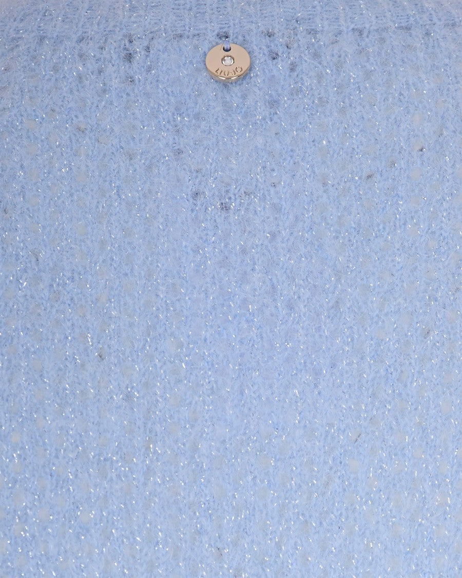 Liu Jo Sky Blue Crewneck Sweater