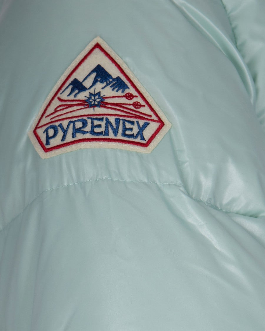 Pyrenex Fitted Shiny Nylon Puffer Jacket With Contrast Back Yoke
