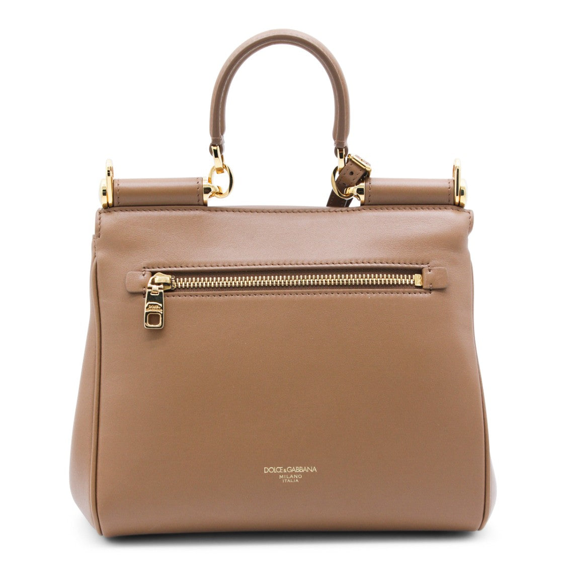 Dolce & Gabbana Brown My Sicily Top Handle Bag