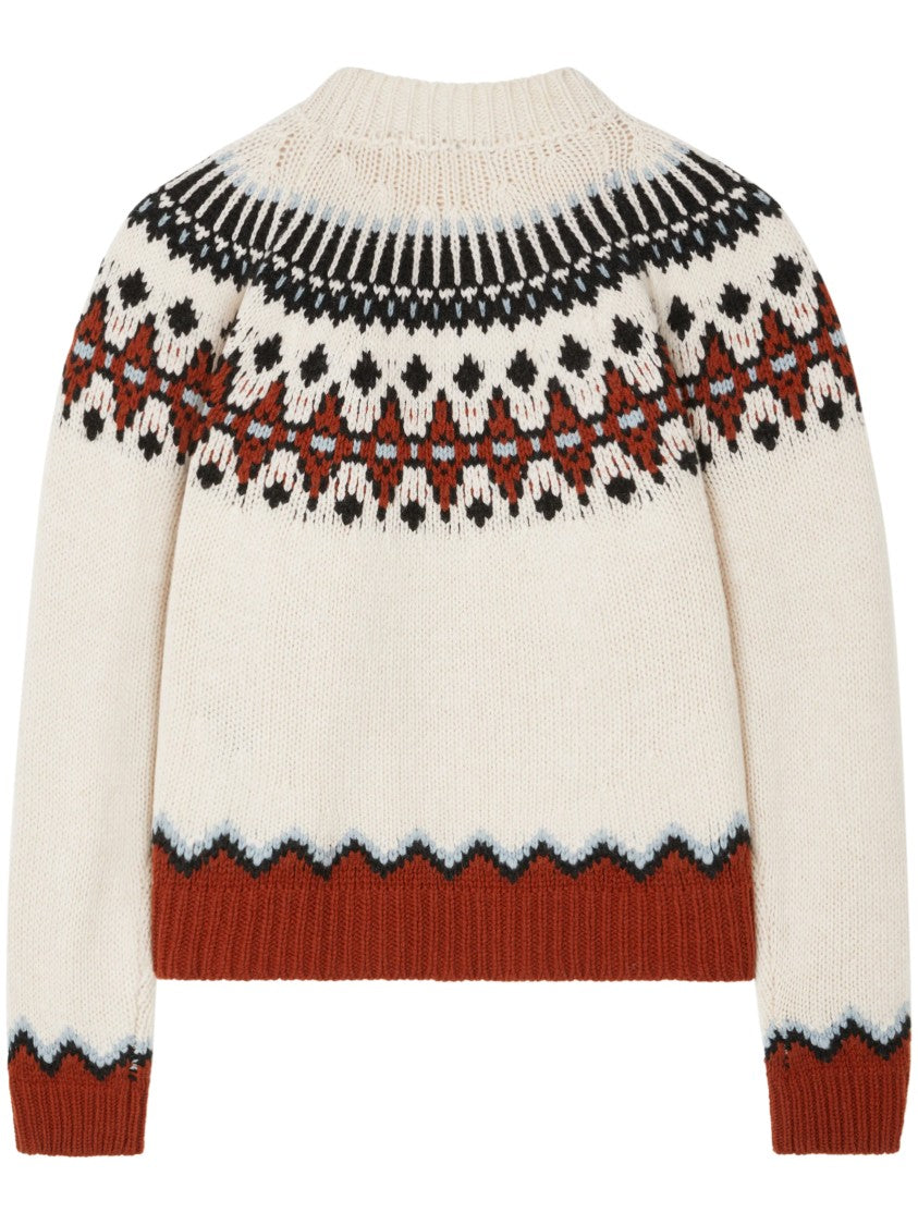 Alanui Fair Isle Pattern Virgin Wool Sweater