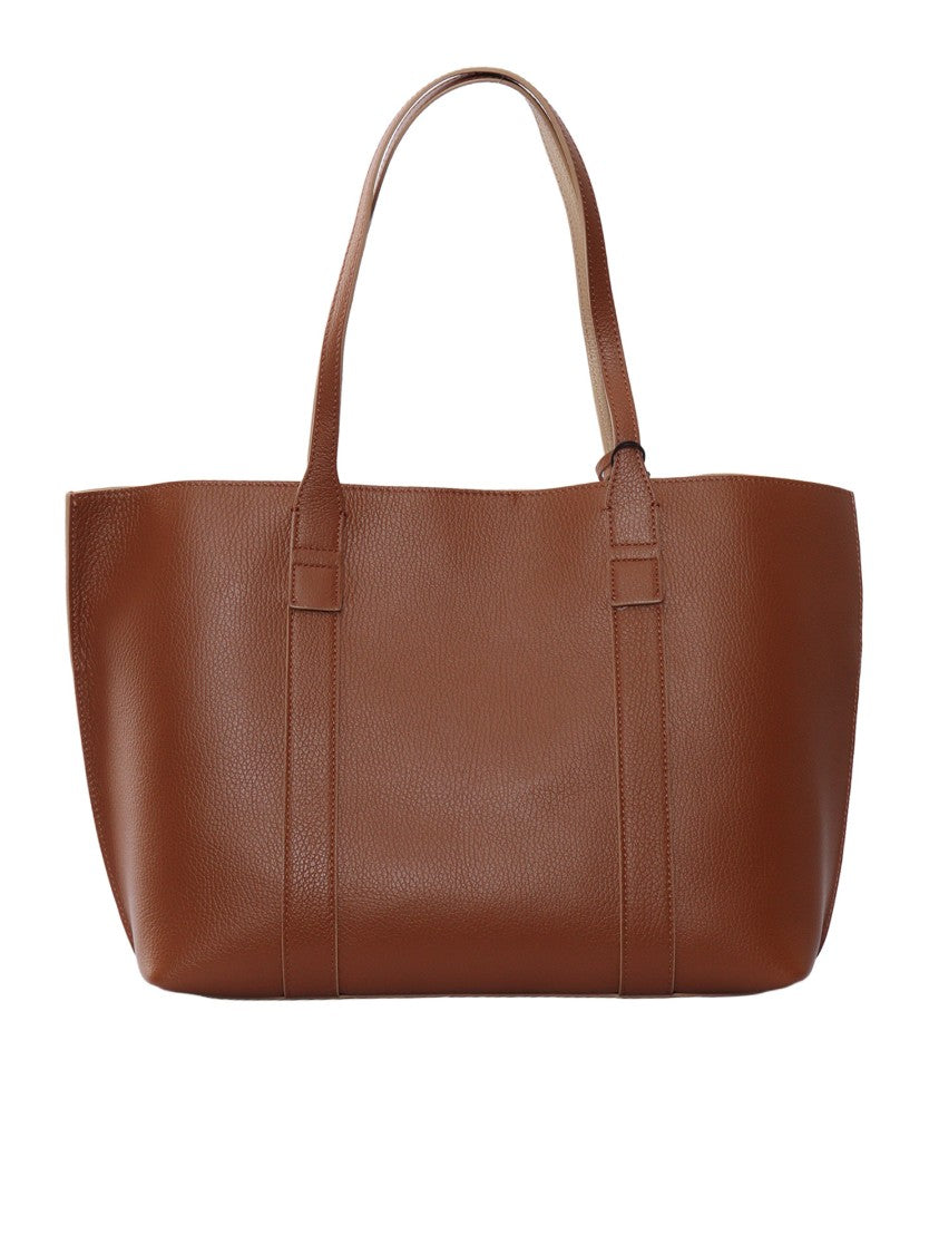 Hogan Script Shopping Textured Calfskin Tote Bag