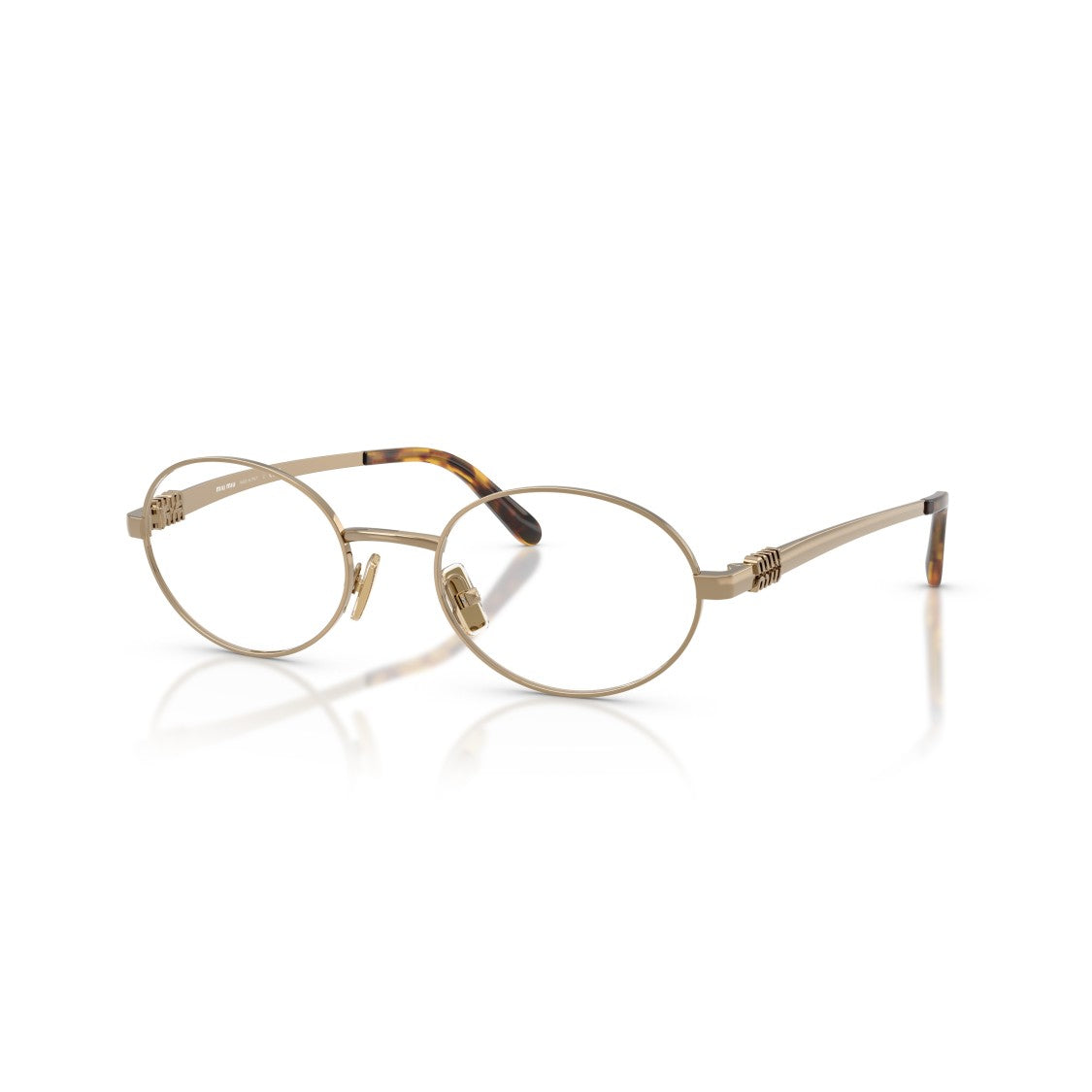 Miu Miu 0Mu 50Zv Delicate Oval Metal Frame Eyeglasses