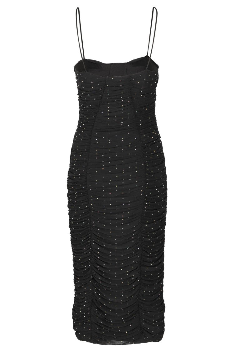 Rotate Mesh Midi Dress