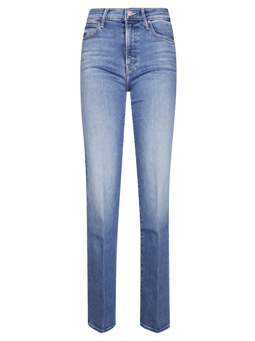 Mother Classic Straight-Leg Jeans With Mid-Rise Waist