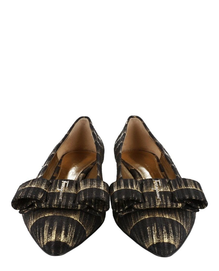 Ferragamo Brush Stroke Effect Viva Ballet Flats