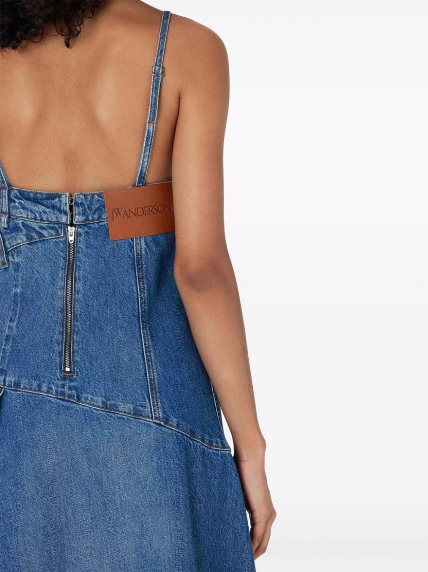 J. W. Anderson Asymmetric Cotton Denim Dress
