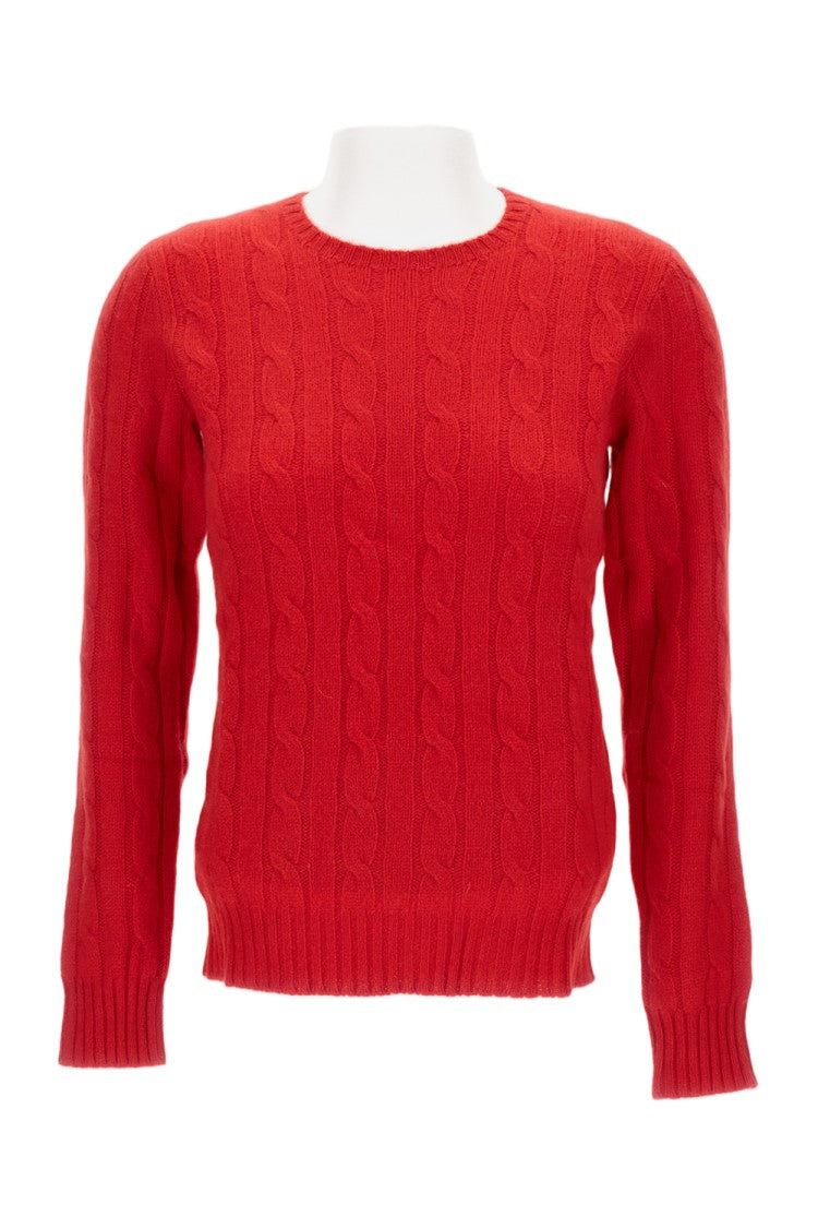 Polo Ralph Lauren Cable Knit Crewneck Pullover In Warm Natural Wool