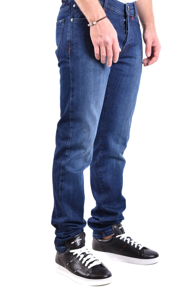 Kiton Straight-Leg Denim Subtle Whiskering Jeans