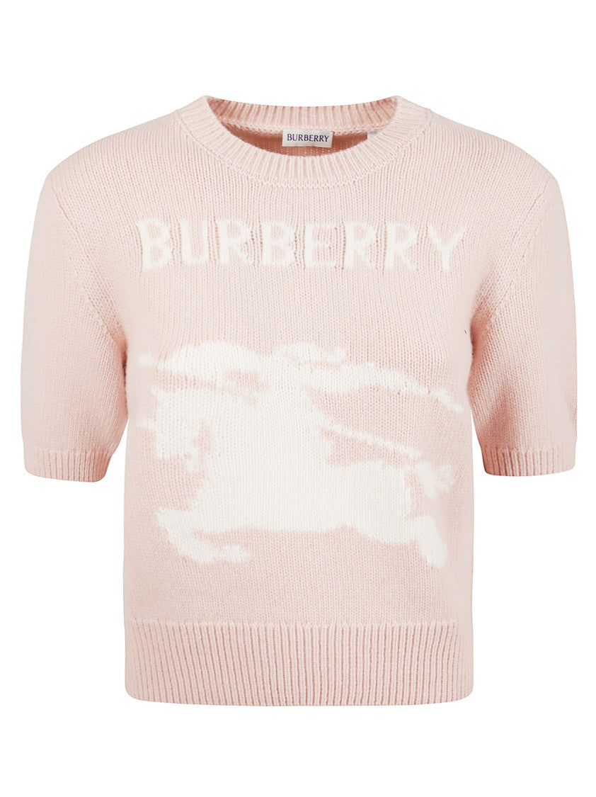 Burberry Short-Sleeve Wool-Cashmere Sweater