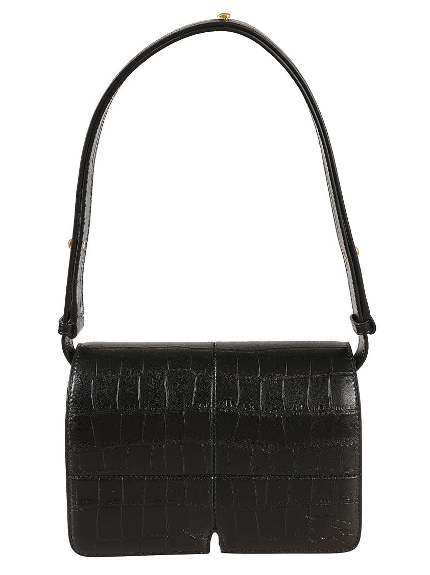 Burberry Textured Lamb Suede Shoulder Bag