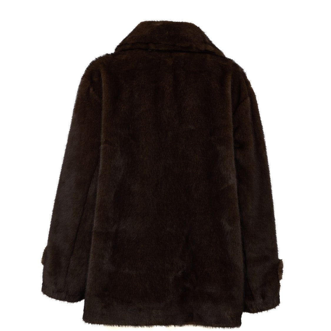Sword Double-Breasted Mid-Length Fake Fur Coat