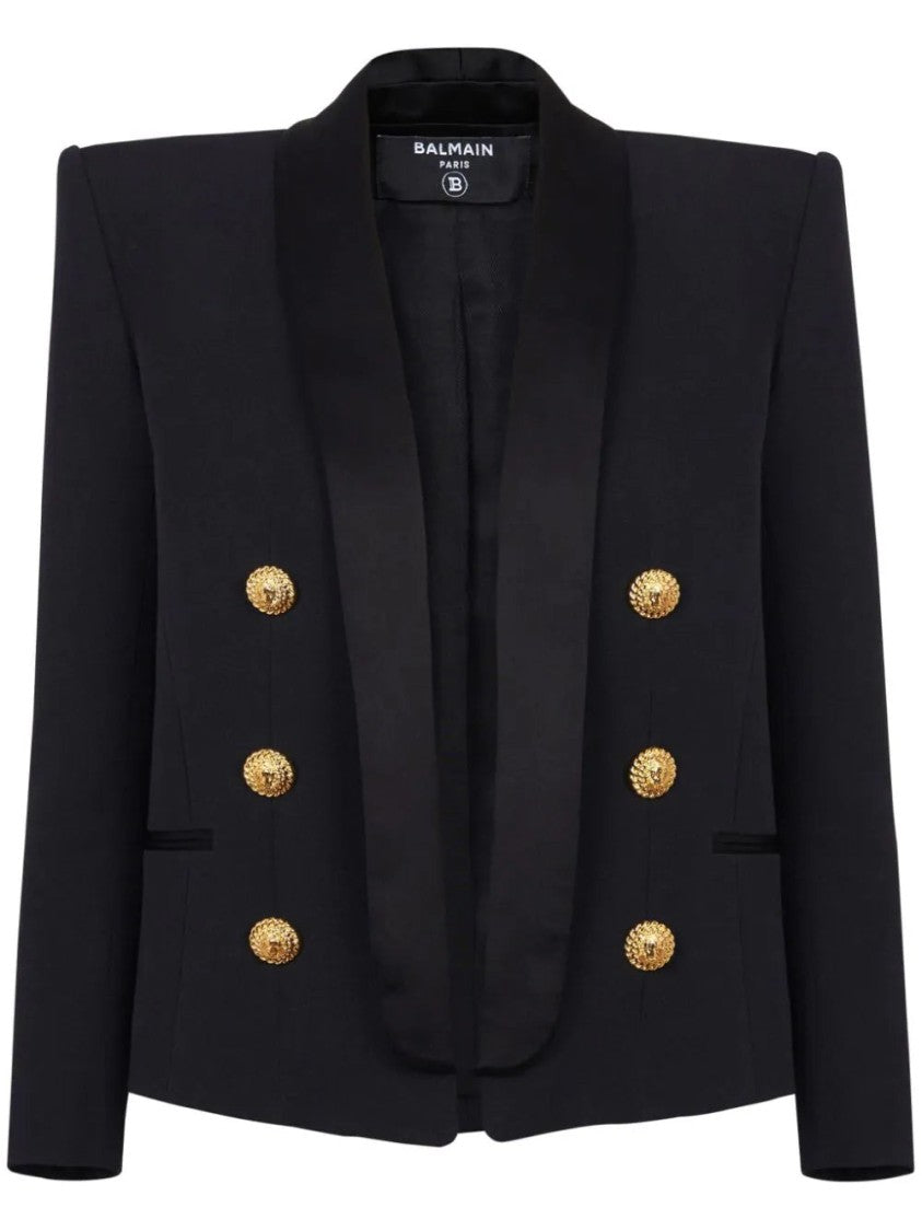 Balmain Double-Breasted Wool Blazer