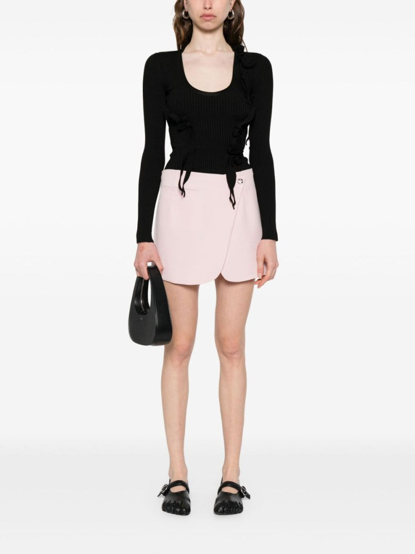 Coperni Pink Overlapping Panel Side Welt Skirt
