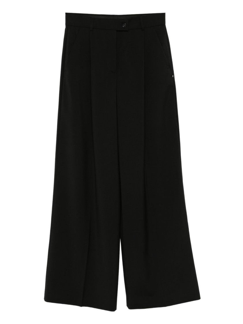 Sportmax Wide-Leg Trousers With Pleat Detailing And High Waist