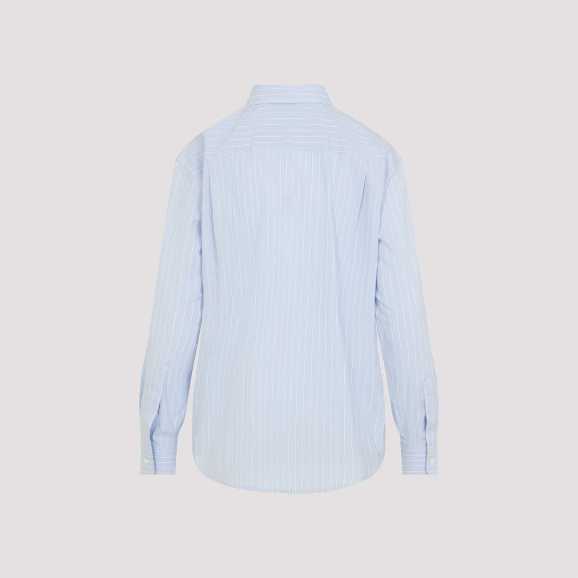 Celine Striped Light Blue Cotton Poplin Shirt