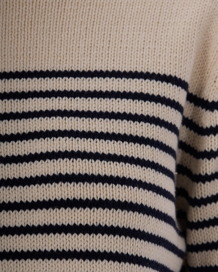 Max Mara Striped Sweater With Buttons
