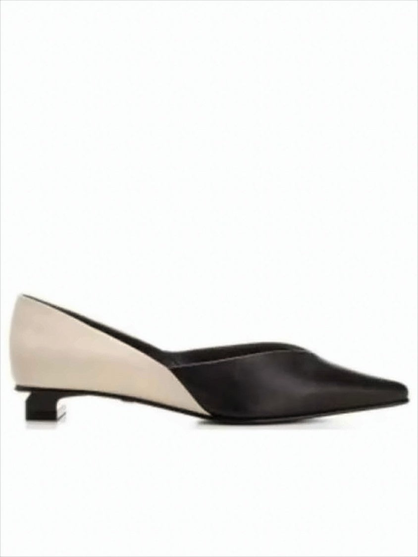 Ami Paris Pointed-Toe Two-Tone Pumps With Unique Heel Design
