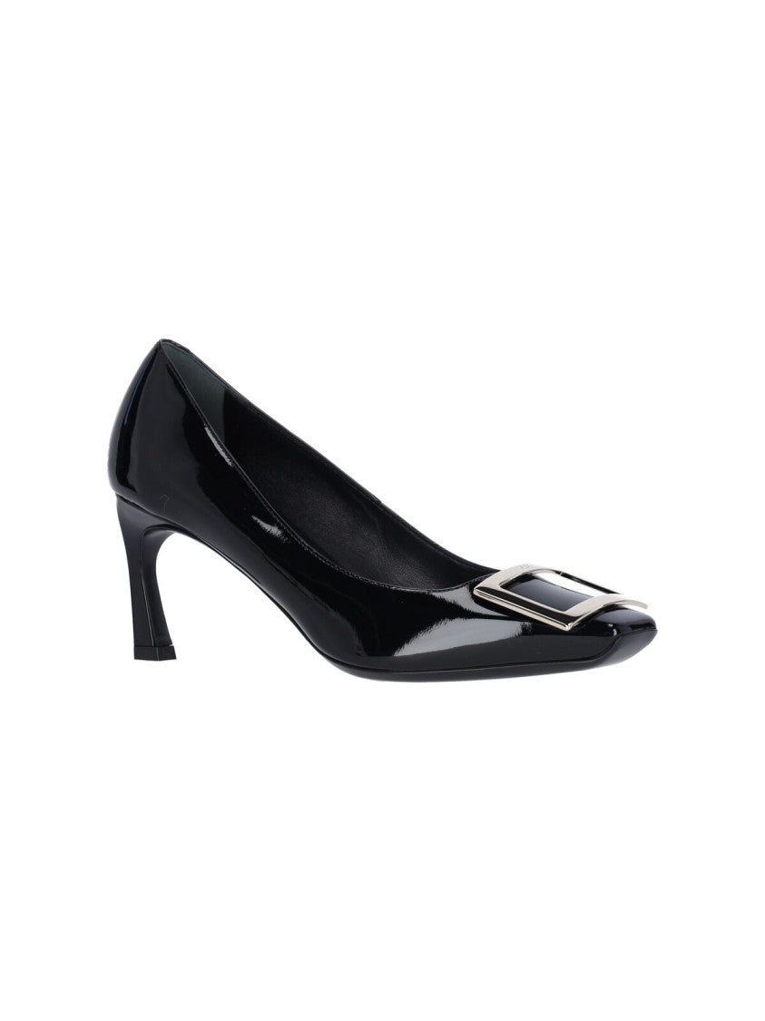 Roger Vivier Black Trompette Patent Calf Leather Pumps