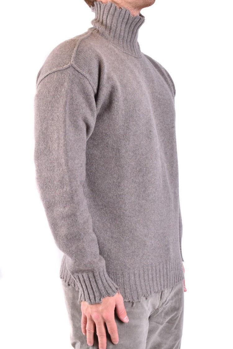 Isabel Benenato Taupe Cashmere-Wool Sweater