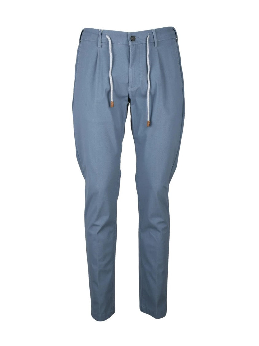 Eleventy Pleated Waist Trousers In Technical Fabric