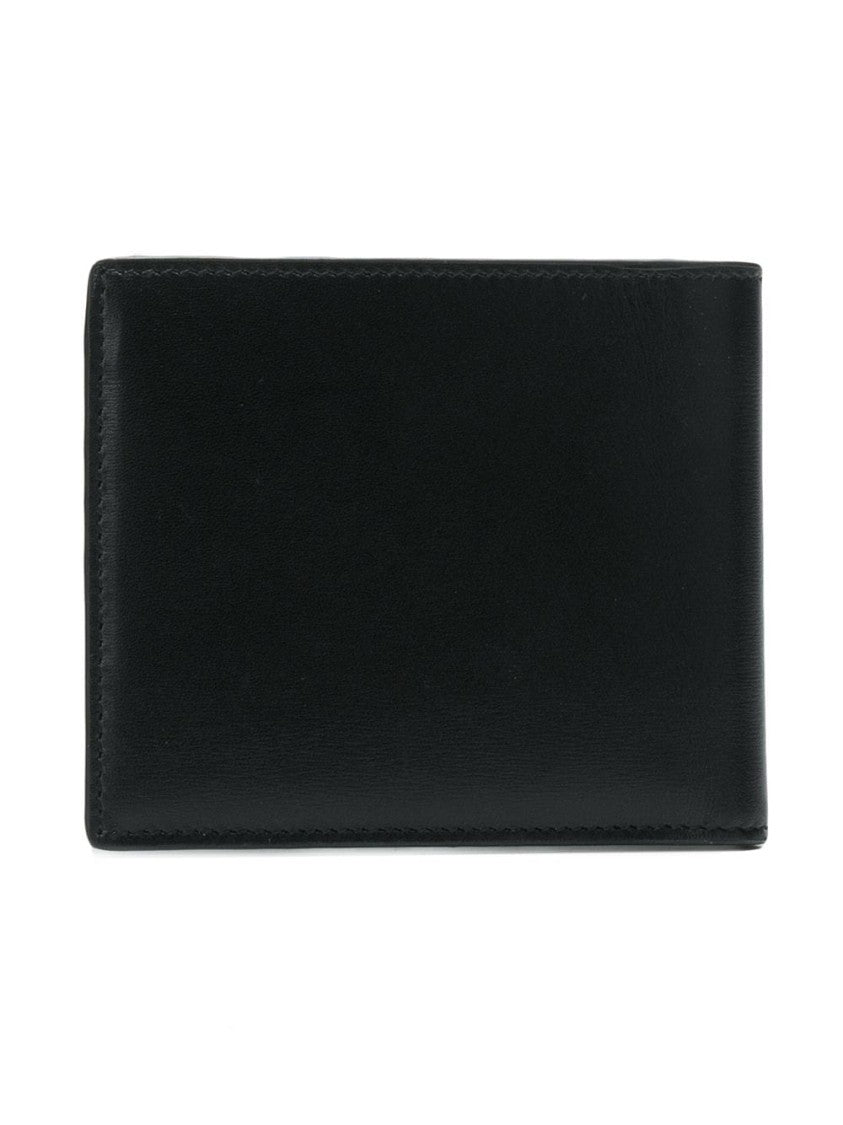 Saint Laurent East/West Monogram Wallet In Black Leather