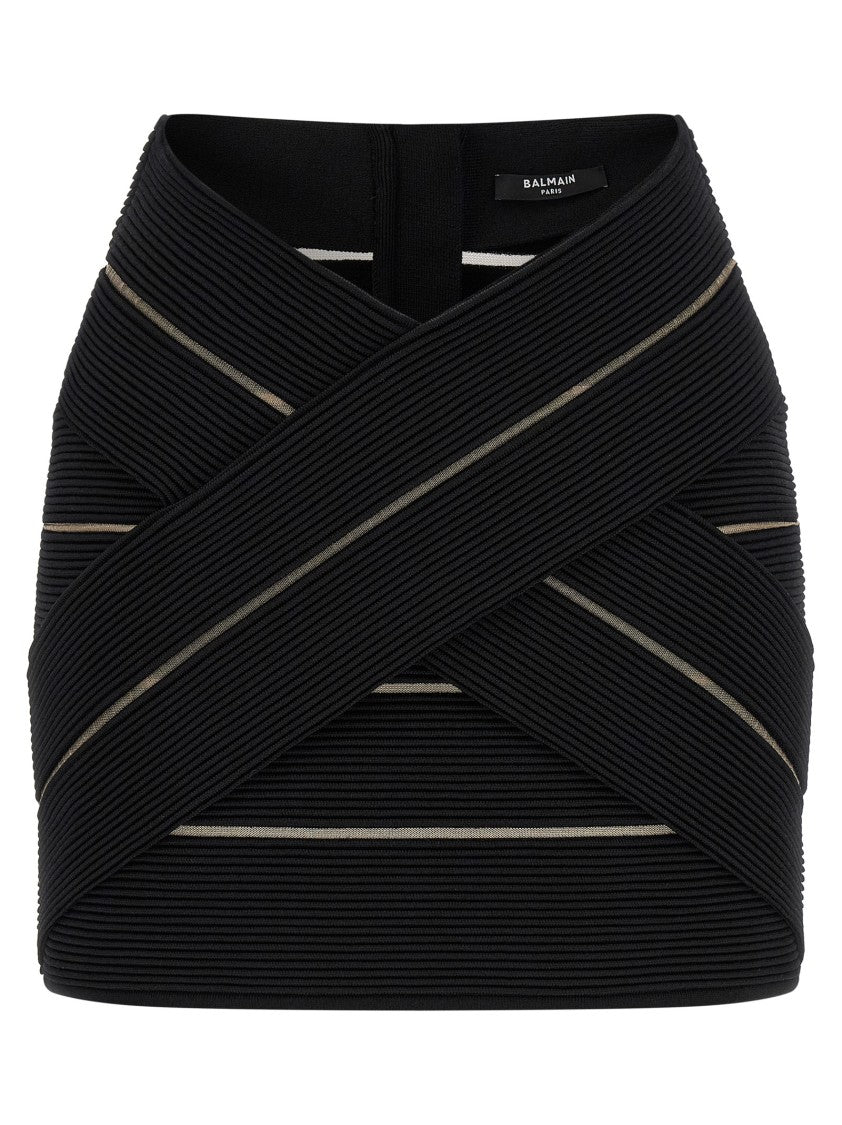 Balmain V-Shaped Waist Skirt