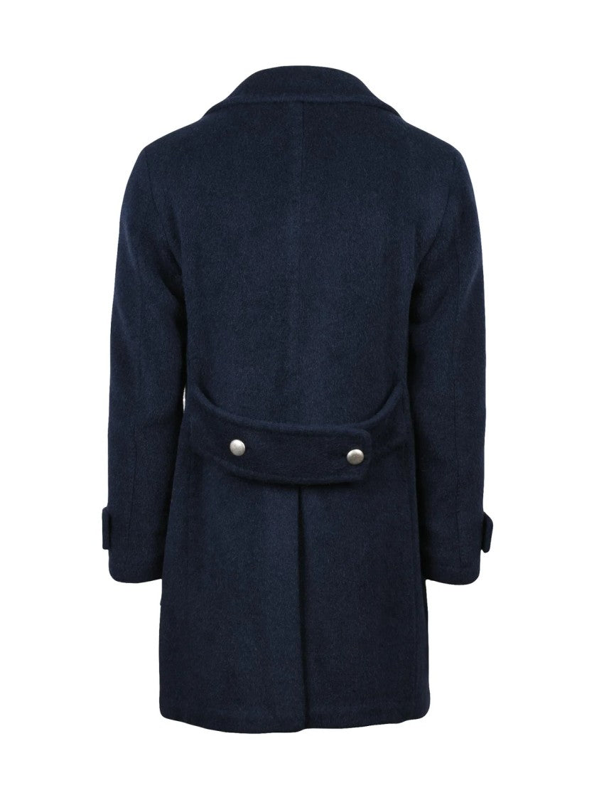 L.B.M. 1911 Alpaca-Virgin Wool Double-Breasted Coat With Textured Finish