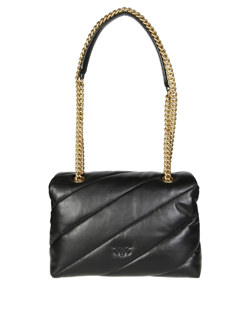 Pinko Black Quilted Classic Chain Shoulder Bag