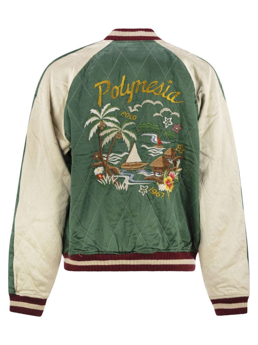 Polo Ralph Lauren Embroidered Satin Jacket