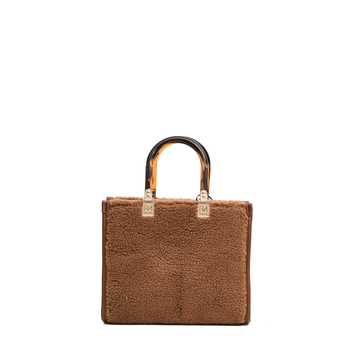 Rue Madame Mini Tote In Teddy Biscuit With Teddy Bear