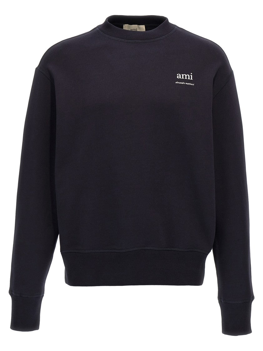 Ami Classic Crew Neck Black Sweatshirt
