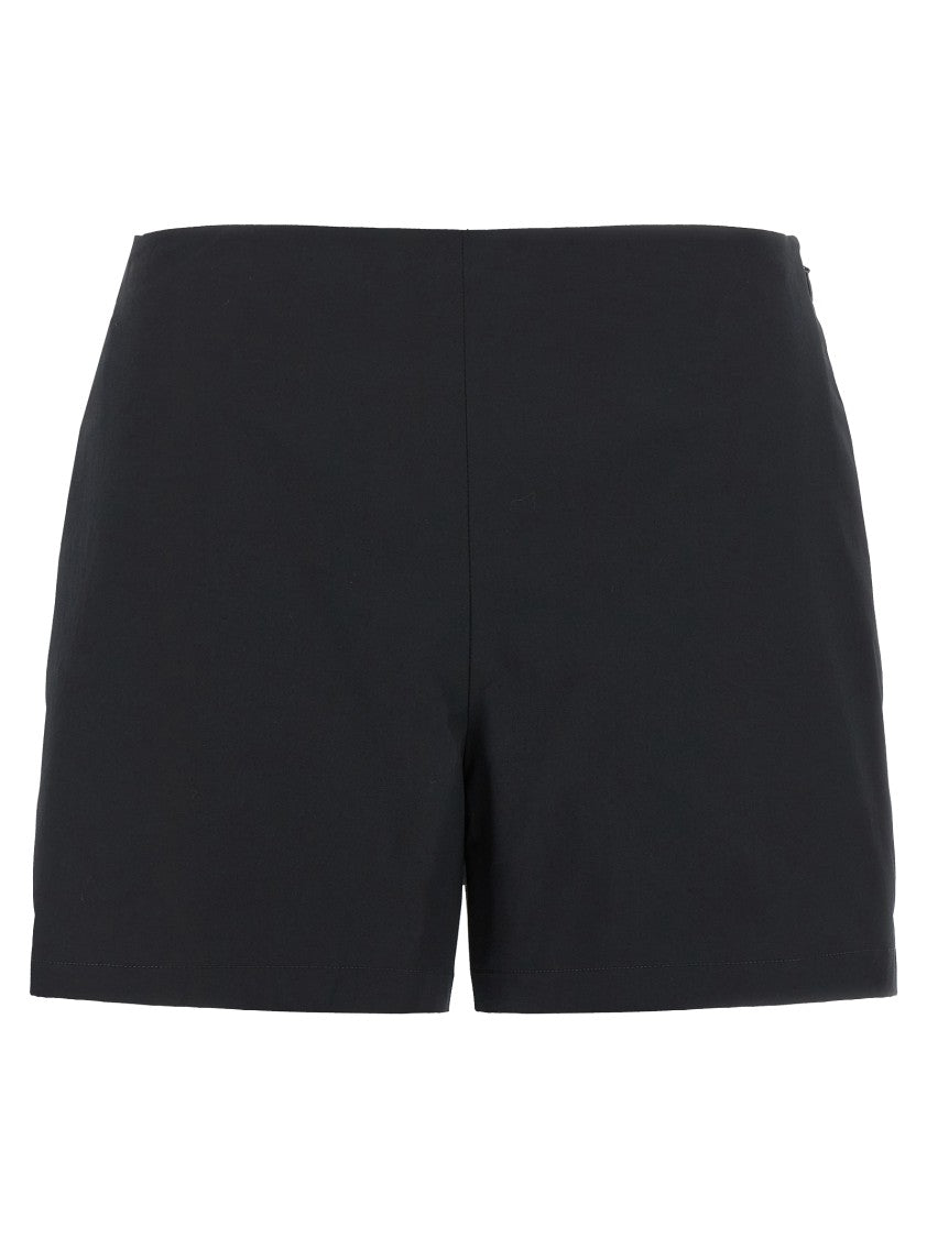 Giovanni Bedin Black Cotton Poplin Shorts With Tailored Design