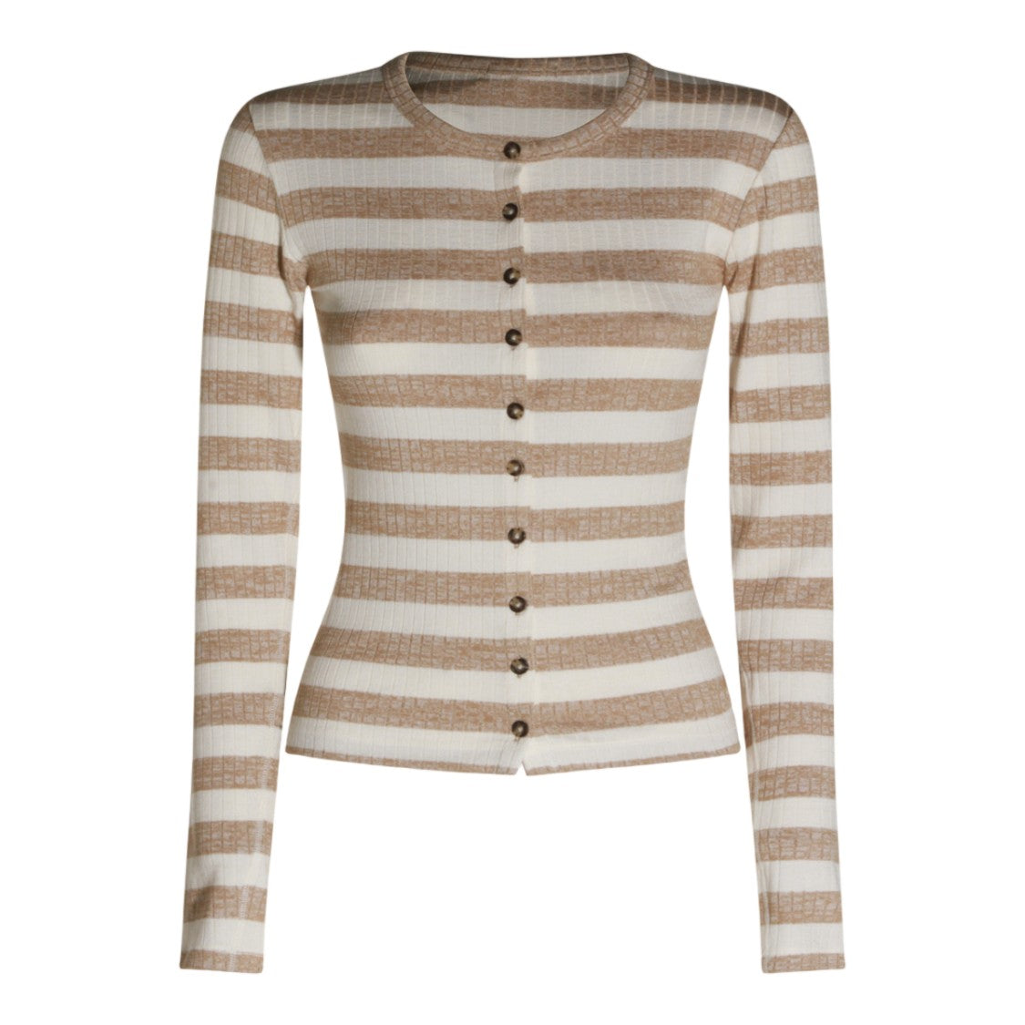 Rag & Bone Fitted Striped Sweater With Textured Ribbing